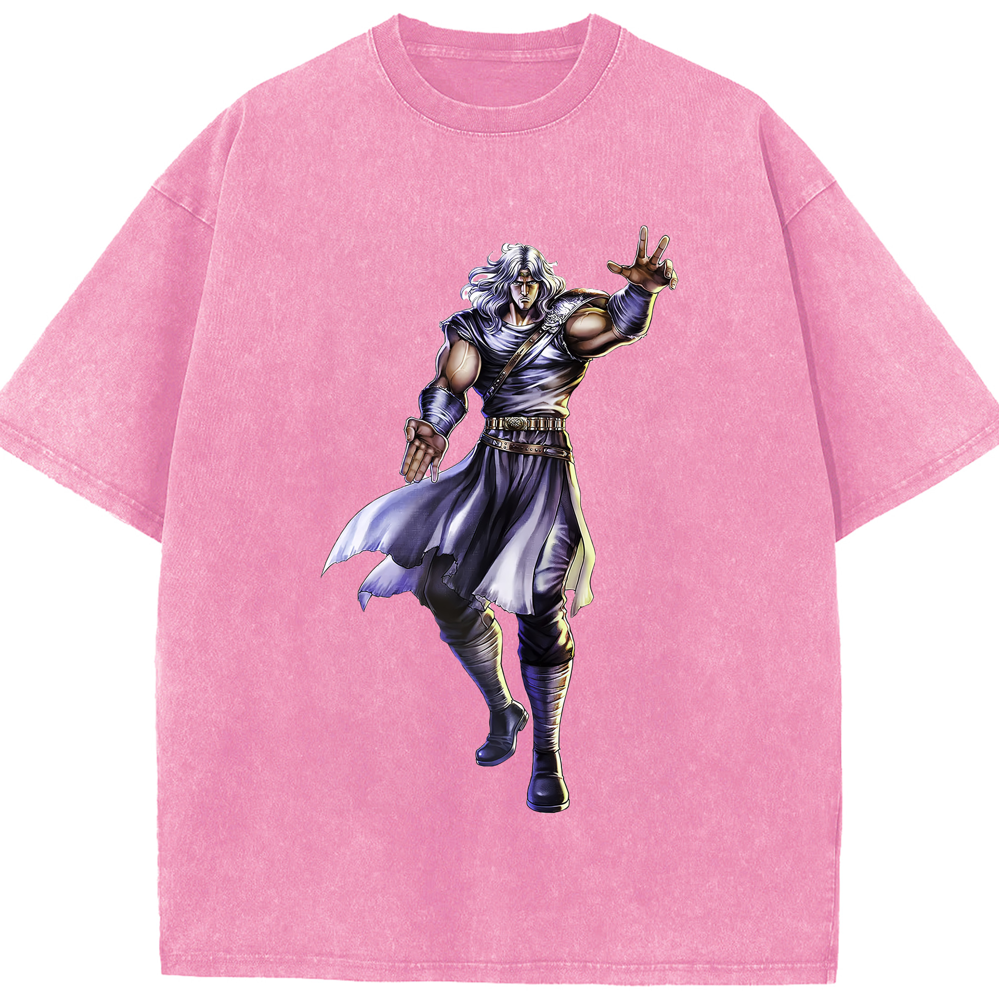 （画像用） 北斗の拳 Fist of the North Star 綿100% ヴィンテージ風 半袖Tシャツ（フロントプリント）